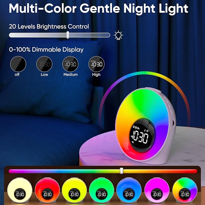 Wake Up Light Sunrise Alarm Clock - Image 5