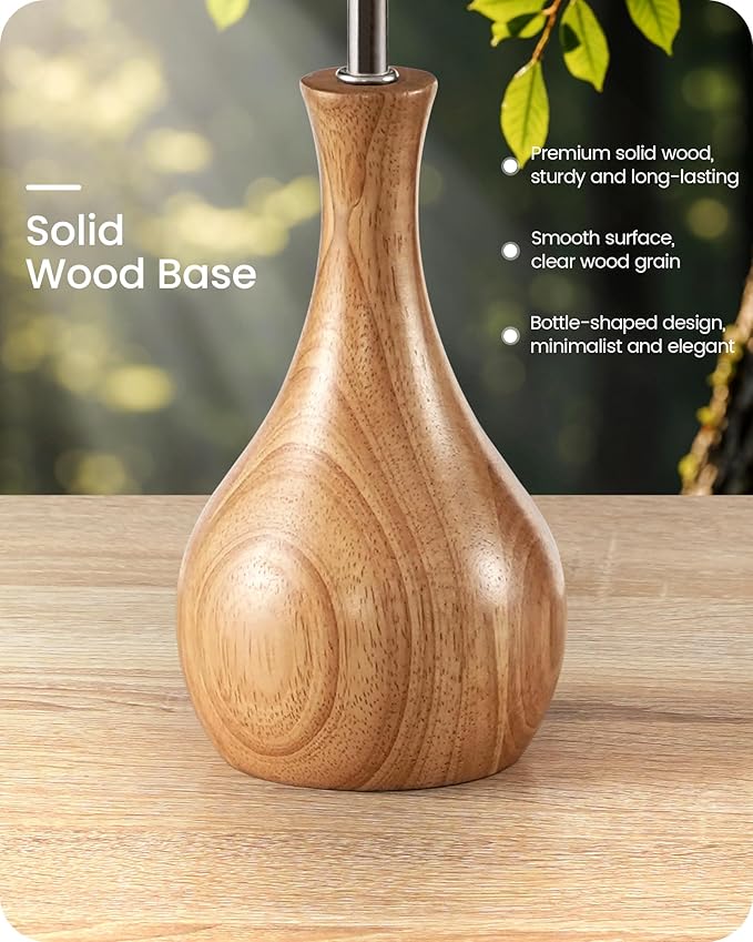 Small Table Lamp, Wood Desk Lamp - Image 5