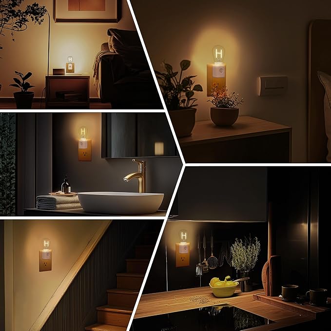 Motion Sensor Night Light, Night Lights Plug into Wall, H-Type 2200K Amber - Image 2