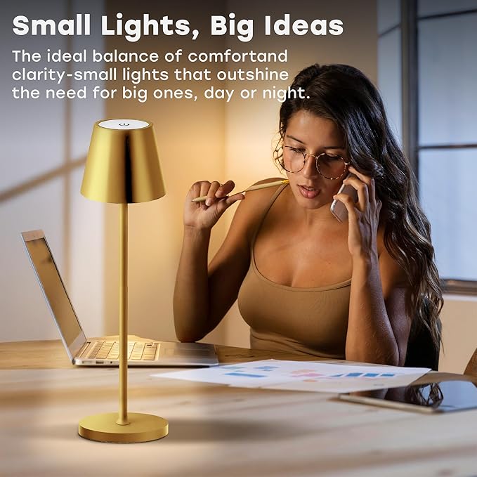 2 Pack Cordless Table Lamp, Portable LED Desk Lamp, 5200mAh Battery Operated - Image 7