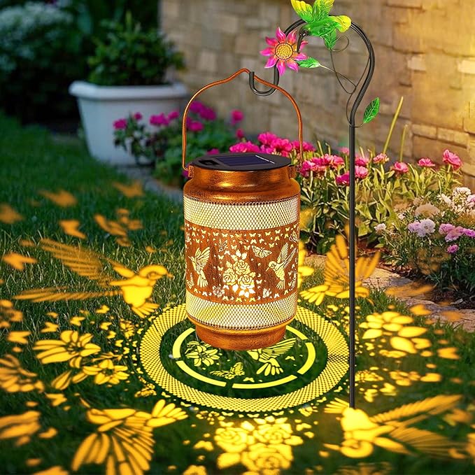 Hummingbird Solar Lanterns Outdoor Waterproof by yulloyello