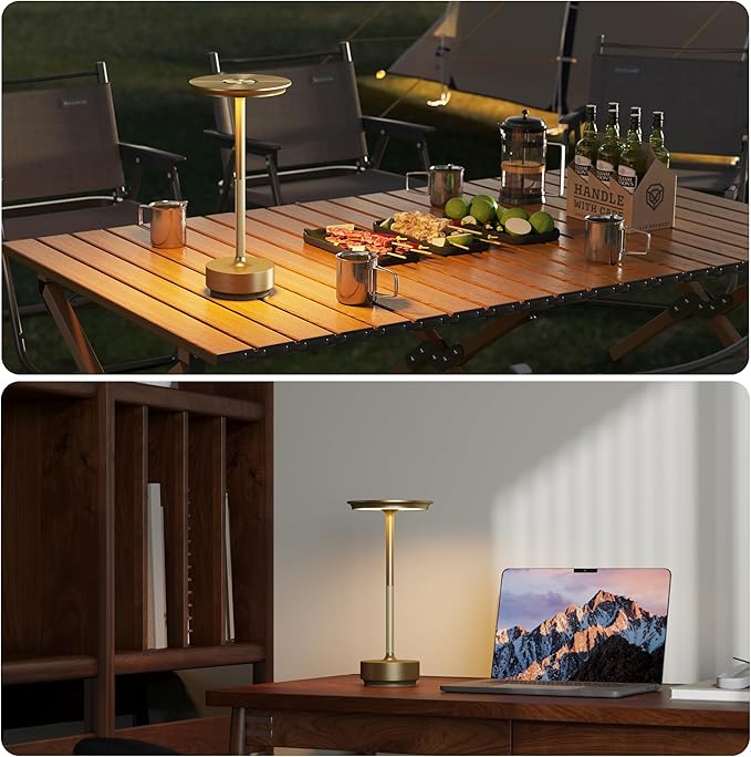 2 Pack Rechargeable Cordless Table Lamps, Portable 5000mAh Battery Table Light - Image 6