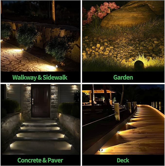 LED Well Light, 5 CCT Selectable In Ground Landscape Lights Low Voltage Outdoor - Image 4