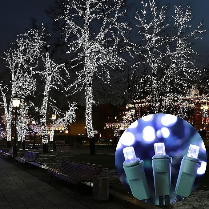 LAMPHOME 150 LED White String Lights - Image 5