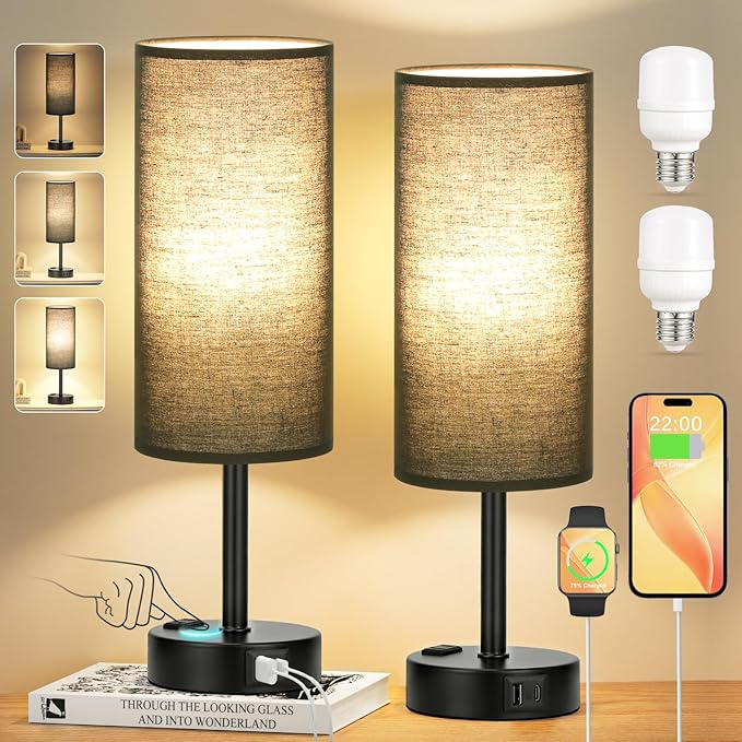 Black Touch Table Lamps Set - Image 8