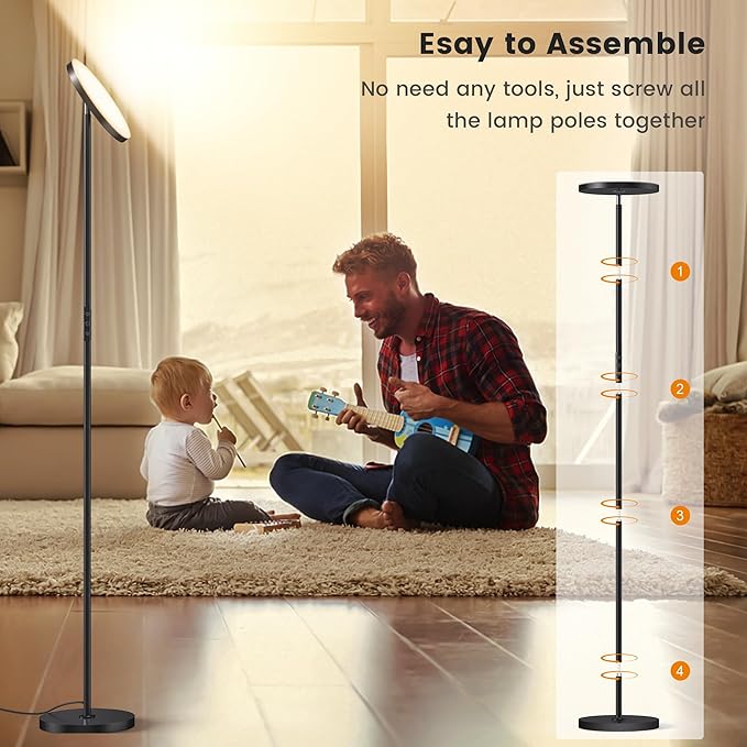 Bright Floor Lamp, 36W 3500LM Standing LED Lamp - Image 4