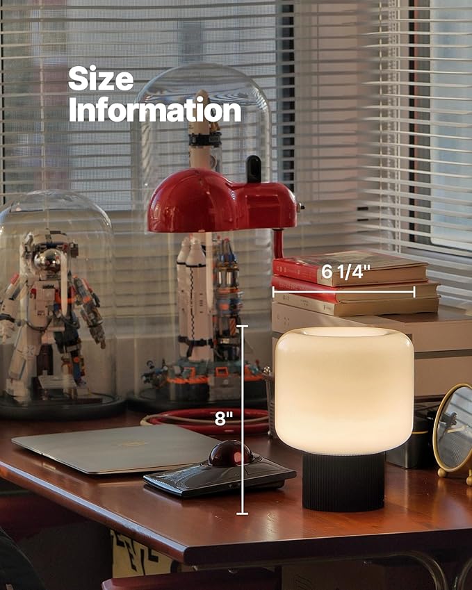 Halo Mushroom Lamp, 5W Cute Cordless Rechargeable Table Lamp - Image 6