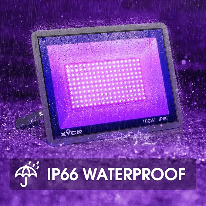 4 Pack 100W LED Black Lights, 120VAC IP66 Waterproof Blacklight - Image 6