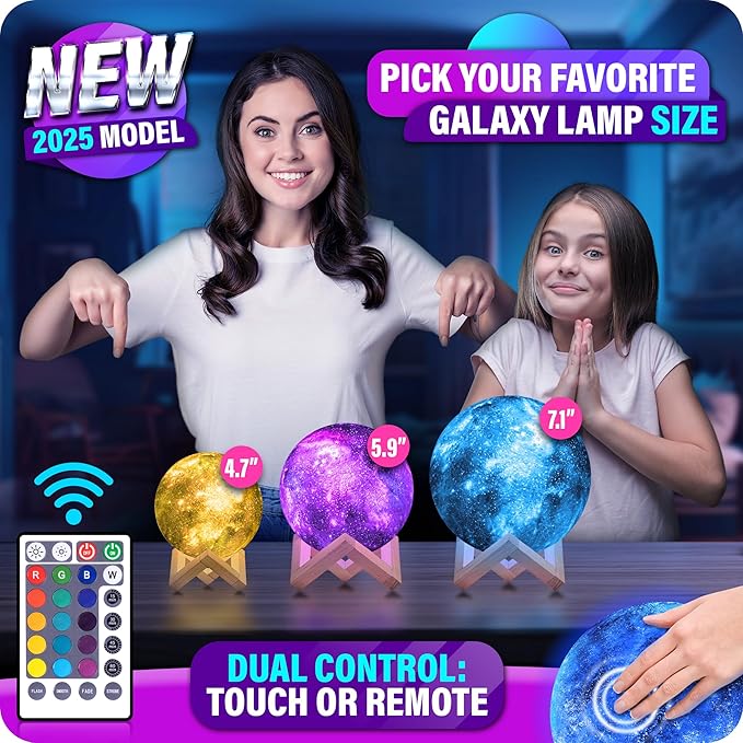 Mind-Glowing Galaxy Moon Lamp - Image 2