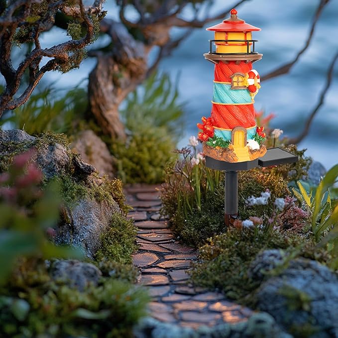 Dazzle Bright Miniature Lighthouse Pathway Decorative Lights, Solar Lights - Image 6