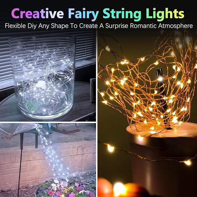 6 Pack Christmas Fairy Twinkle Lights Battery Operated, 3 Pack Cool Whie & 3 - Image 7