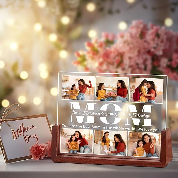 Custom Mom Gifts for Mothers Day from Daughter Son Kids, Personalized Acrylic - Image 3