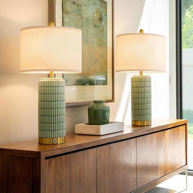PoKat 25'' Bedside Table Lamps Set of 2 - Image 4