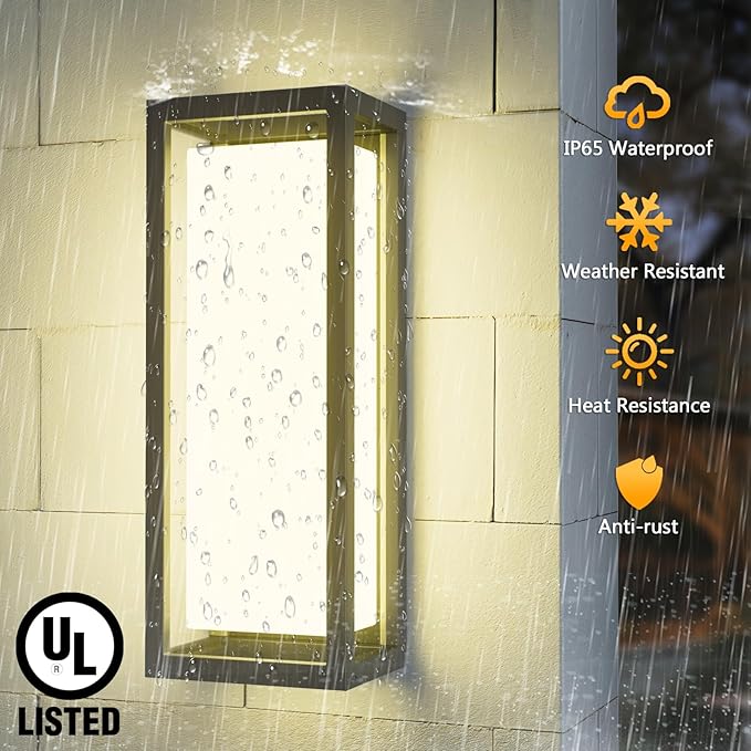 Dimmable LED Outdoor Wall Sconce, Modern Porch Lights 2700K 3000K 3500K 4000K - Image 8
