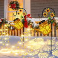 Christmas Gifts Sunflower Solar Watering Can Lights, Outdoor Waterproof Garden by OSTRITEC