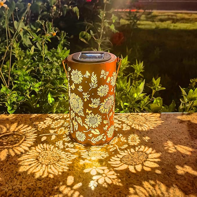 Birthday Gifts for Women Mom Grandma, Sunflower Solar Lanterns Outdoor - Image 2