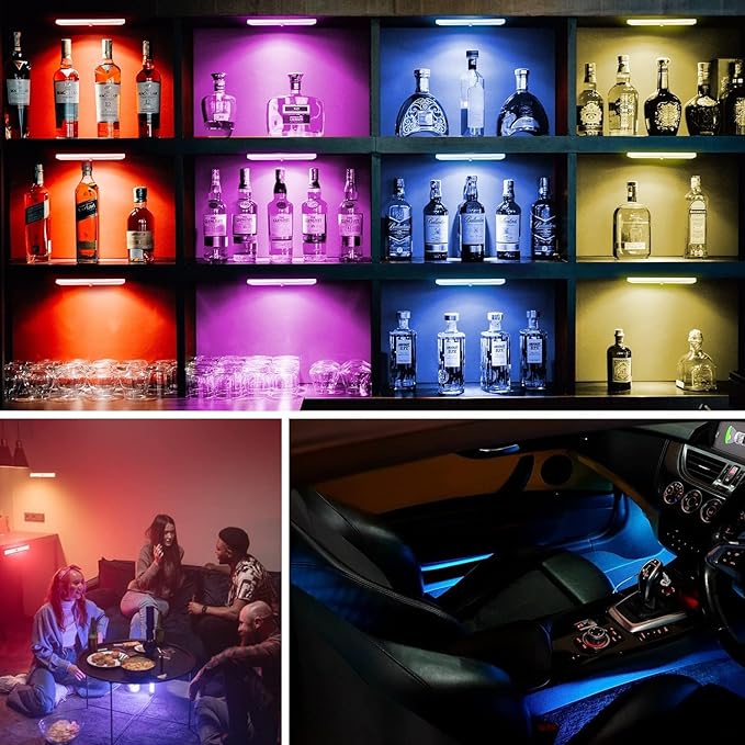 Under Cabinet Lighting with Remote, 15 Color RGB 4 Dynamic Working Modes - Image 6