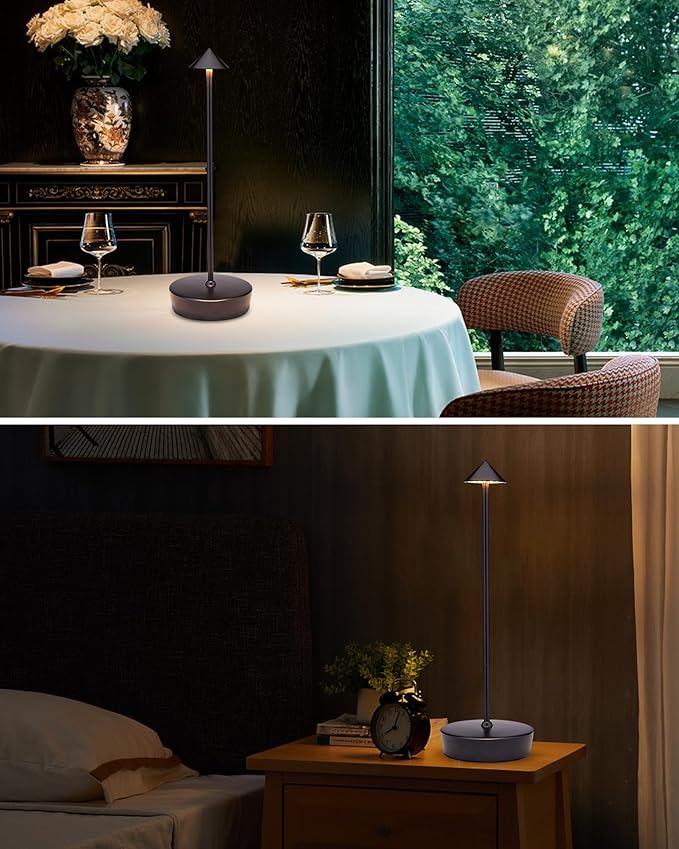 Cordless Led Table Desk Lamp 2 Pack, 7000mAh Battery Outdoor Table Light - Image 8