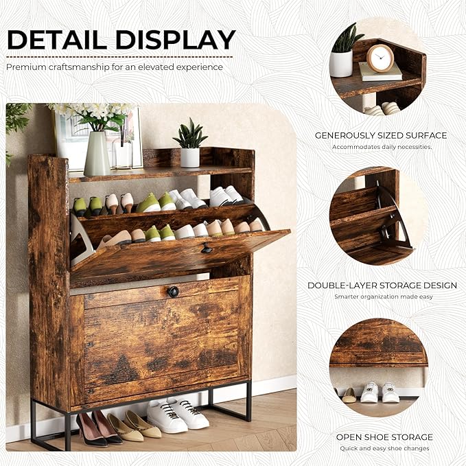 Shoe Cabinet Storage, Modern Shoe Organizer - Image 3
