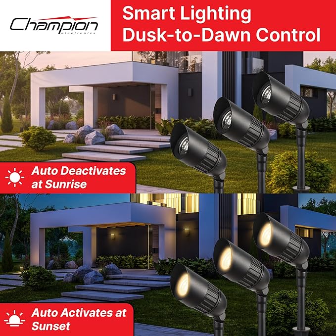 6-Pack Outdoor Low Voltage Landscape Spotlights, 6×3W 200LM, 3000K Warm White - Image 5