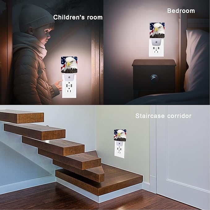 American Flag Night Light, Eagle Night Lights 0.5W Sleep Friendly - Image 5
