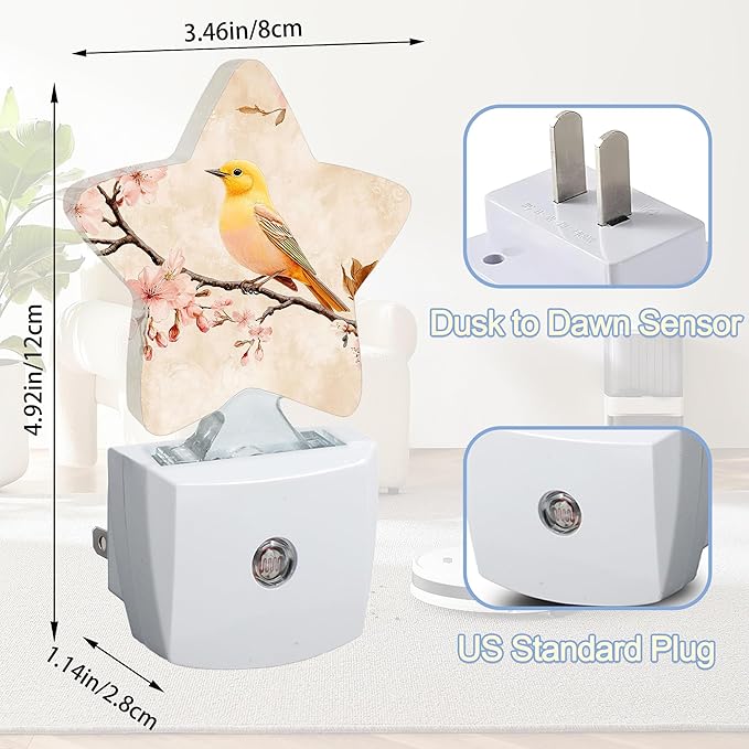 Bird Vintage Nightlight, Dusk to Dawn Sensor Kitchen Hallway Stairs Energy - Image 2