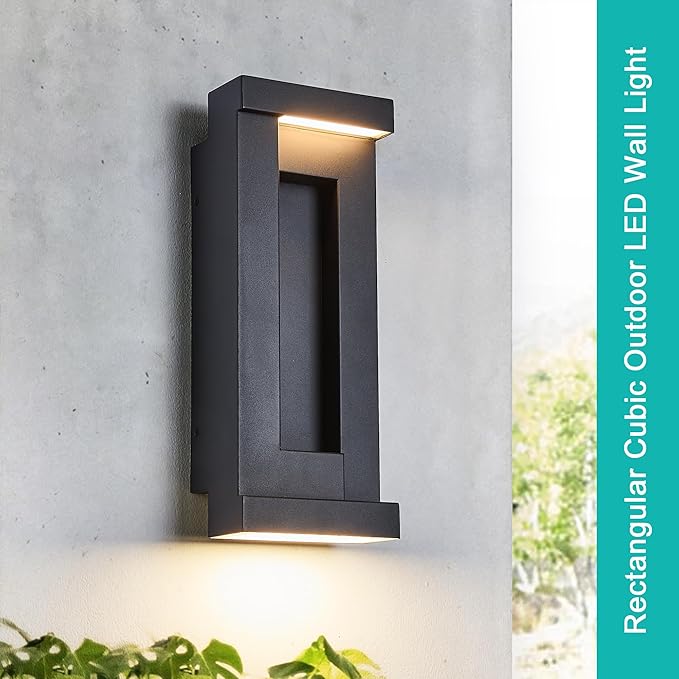 Modern Outdoor Art Wall Lights, IP65 & Anti-Rust, 2200 Lumens Triac Dimmable - Image 3