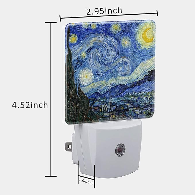 Starry Night Oil Painting Night Light - Image 5