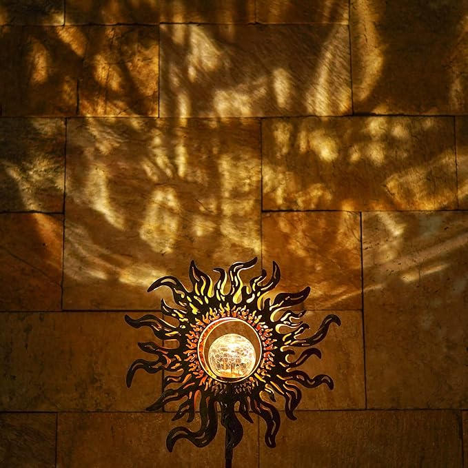 Solar Lights Outdoor Garden Decor Solar Powered Sun Lantern - Image 3