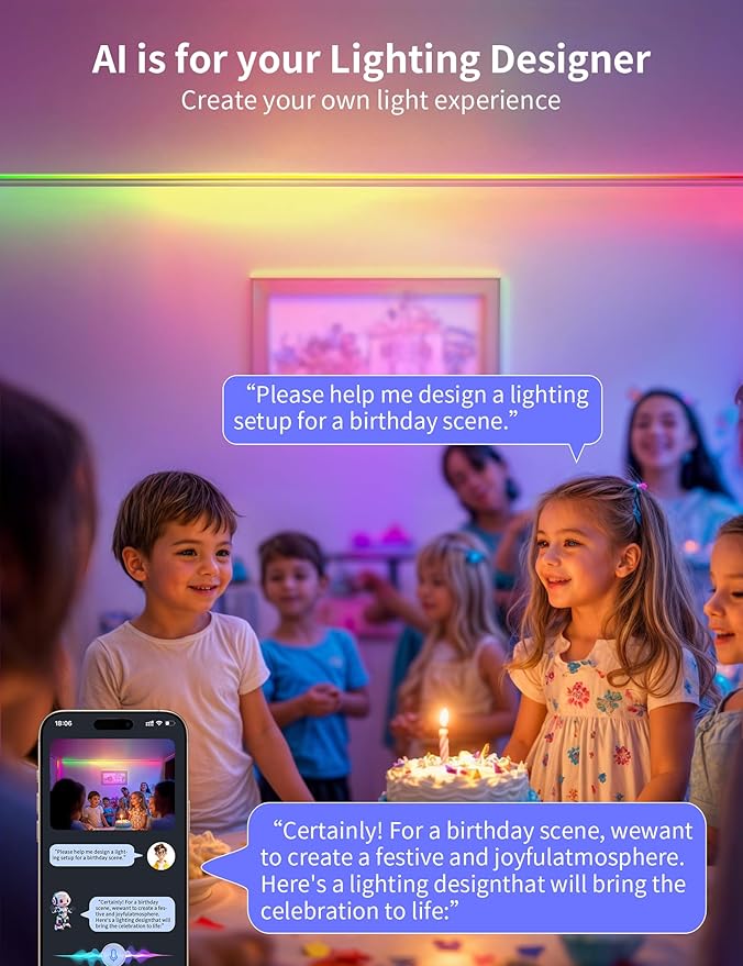 AI LED Neon Rope Light, RGBIC Neon Strip Light - Image 4