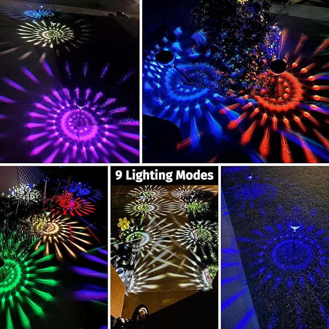 Solar Pathway Lights Outdoor, Color Changing+8 Fixed Color Solar Lights Outdoor - Image 2