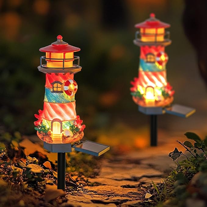 Dazzle Bright Miniature Lighthouse Pathway Decorative Lights, Solar Lights - Image 5
