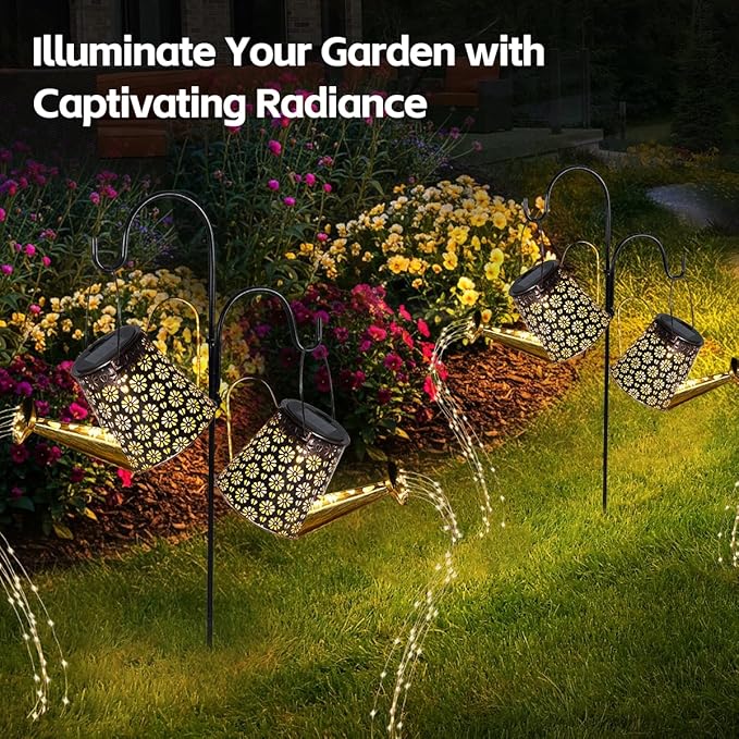 Solar Watering Can with Lights, Pathway Walkway Patio Yard Outdoor Decoration - Image 2