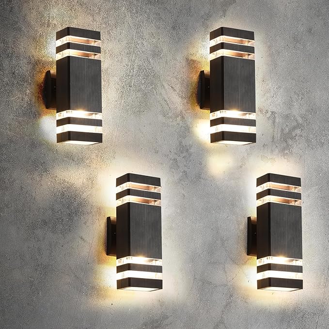 6 Pack Outdoor Lights, 14W IP65 3000K 1100LM Warm White Porch Lights, Aluminum - Image 8
