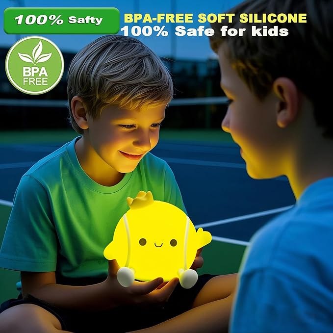 DREAMING MY DREAM Tennis Night Light, LED Squishy Novelty Night Lamp, 2 Levels - Image 5