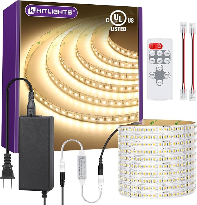 HitLights LED Strip Lights Kit Warm White by HitLights