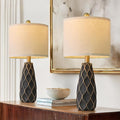 20.75" Small Table Lamps for Living Room Bedroom Lamps Set of 2 Ceramic Modern by PORTRES