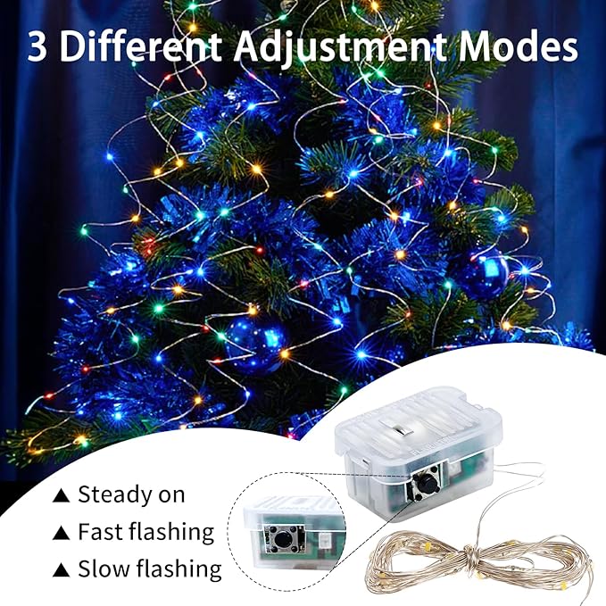 100 Pack Fairy Lights 7Ft 20 LED Twinkle String Lights Battery Operated - Image 4