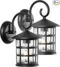 JONATHAN Y JYL7609A-SET2 Cadiz 6" 1-Light Iron/Seeded Glass Cottage Rustic by JONATHANY