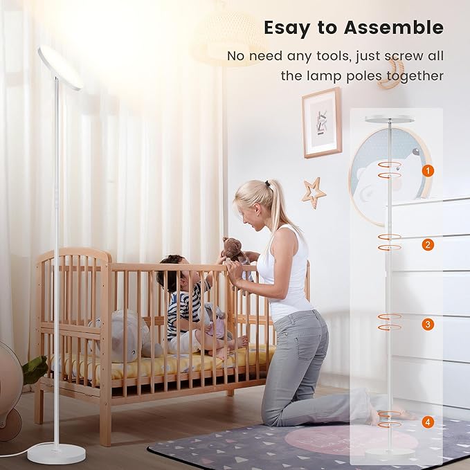 Floor Lamp, Bright 36W 3500LM Standing Lamp - Image 5