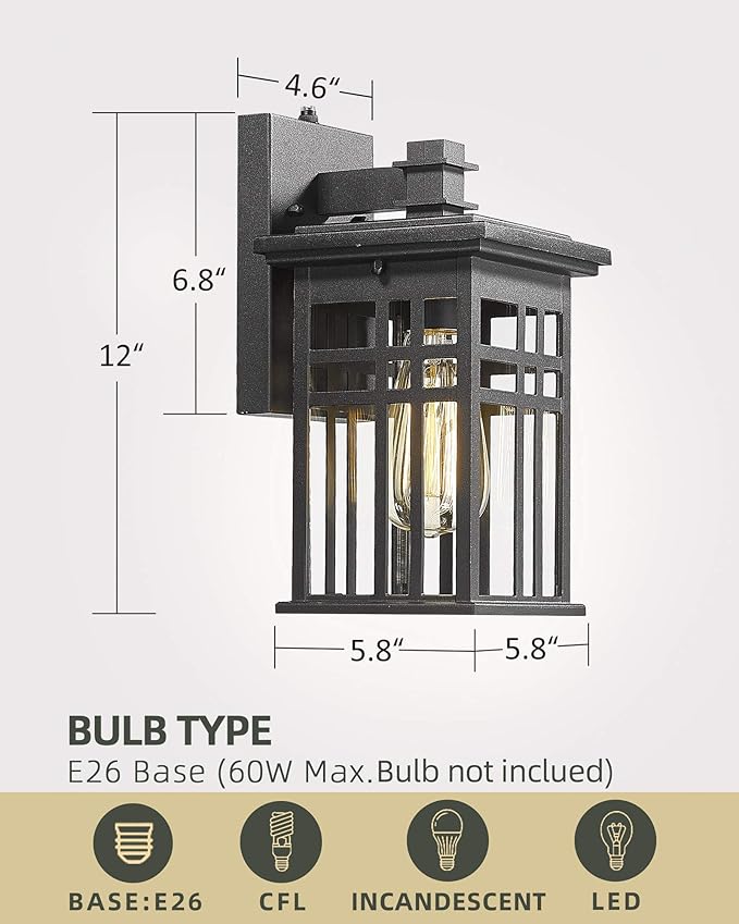 Dusk to Dawn Sensor Outdoor Wall Sconces - Image 5