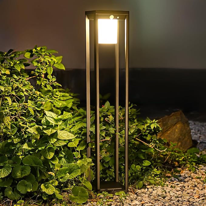 Solar Motion Pathway Lights Outdoor, Aluminum Waterproof Floor Lamp, 3 Lighting by BRIMMEL