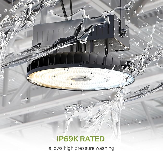 ASD LED High Bay UFO Light Fixture, Commercial Shop Lighting | 3CCT, IP69K - Image 6
