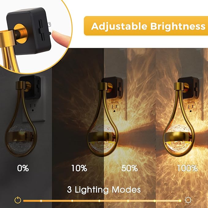 L LOHAS LED Night Lights Plug Into Wall: 2 Pack Star Projector Nightlight - Image 2