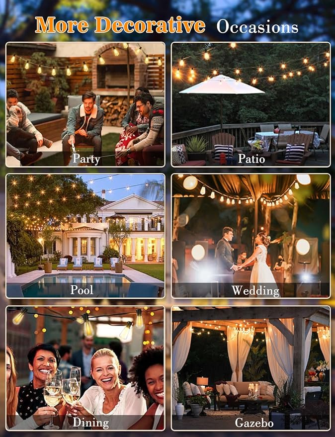 100FT Outdoor String Lights - Image 7