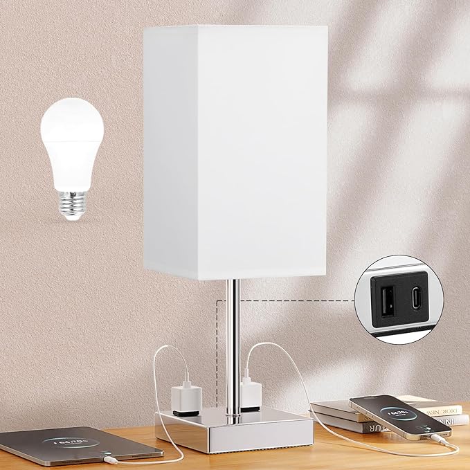 Touch Bedside Table Lamp For Nightstand by Aooshine