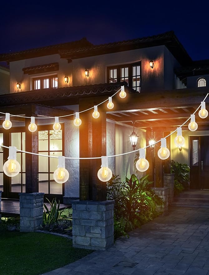 25Ft LED Outdoor String Lights, G40 Globe Patio String Lights Waterproof - Image 7