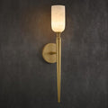 Vintage Alabaster Brass Wall Sconce: Antique Spanish Natural Marble Modern by HONIEGG