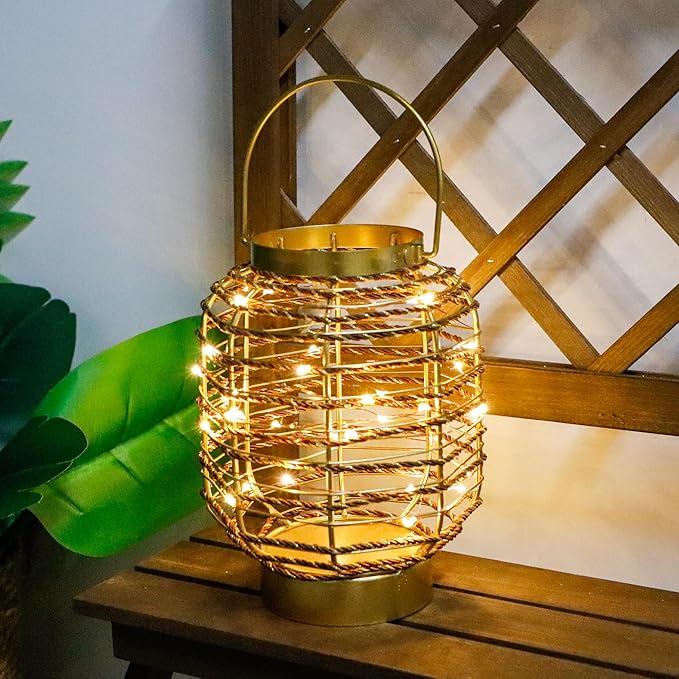 Battery Operated Table Lamp 7.7 "H Metal Cage LED Cordless Lamp - Image 5