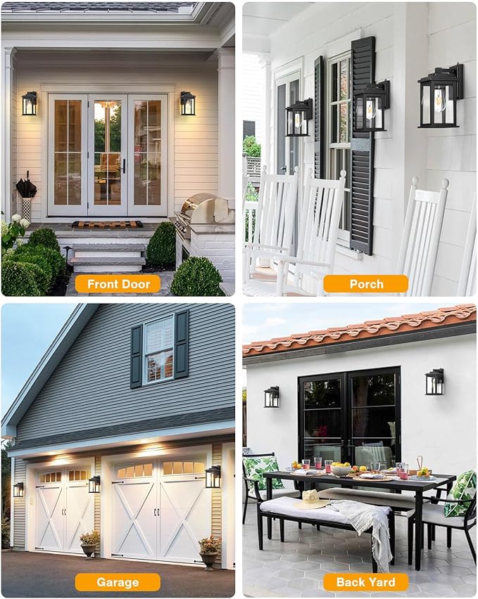 VIANIS Black Dusk to Dawn Outdoor Lights - Image 8